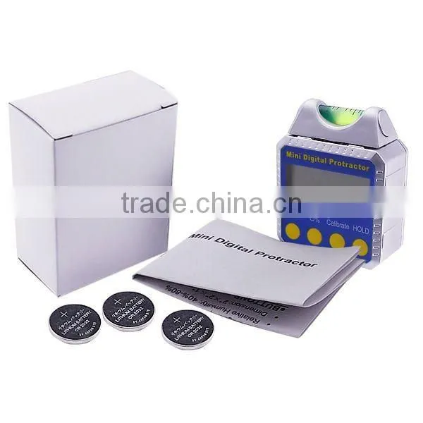 Digital Bevel Box / Inclinometer / Protractor with Spirit Level Built-in Magnetic Base & Always Upright LCD