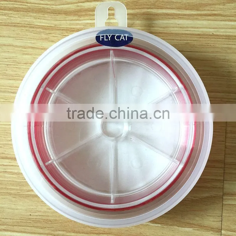 3.0# 0.28mm red color 50m spool nylon monofilament fishing line
