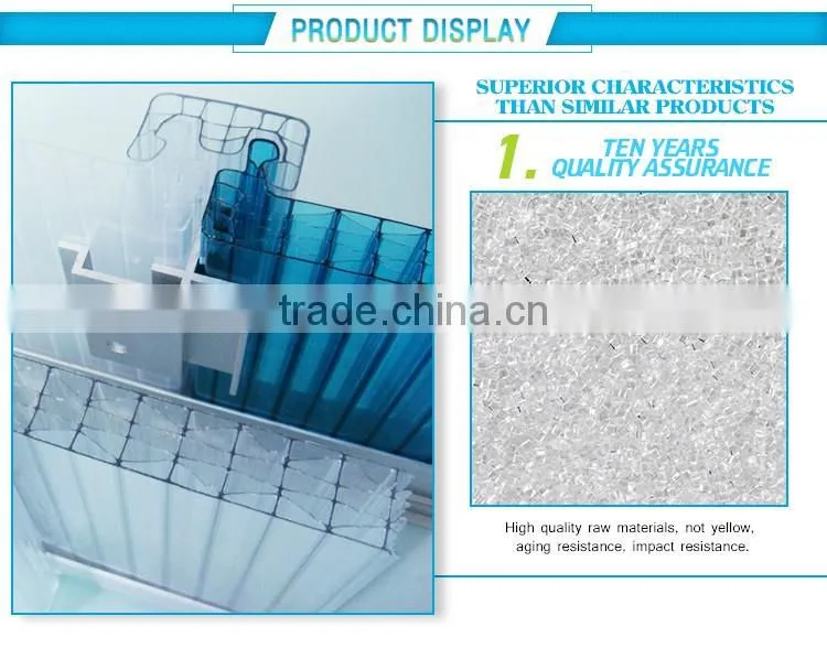 low weight u lock system pc panel flexible polycarbonate sheets