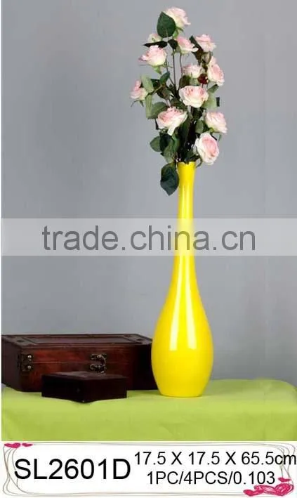 Wholesale decorative standing fibreglass lacquered vase