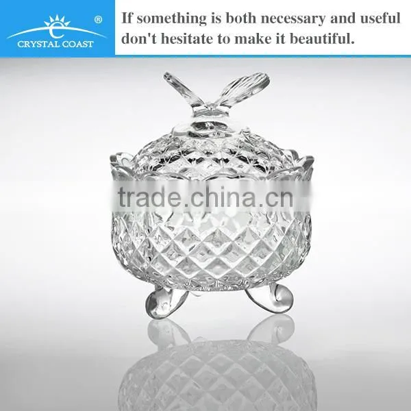 glass jar for candy stocked jar for food candy round glass candy jar with glass lid