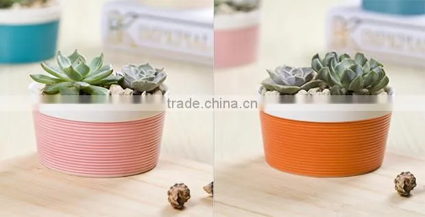 2016 new special design indoor small colorful ceramic planter