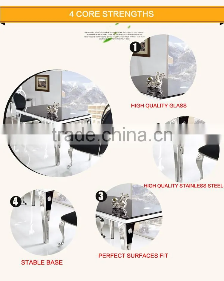 Modern Hotel Furniture Glass Kitchen Table with Low Price TH299