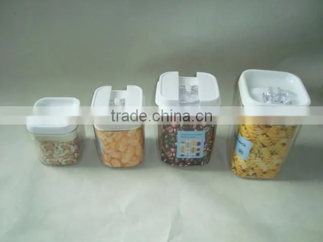 Square shape airtight plastic container for food