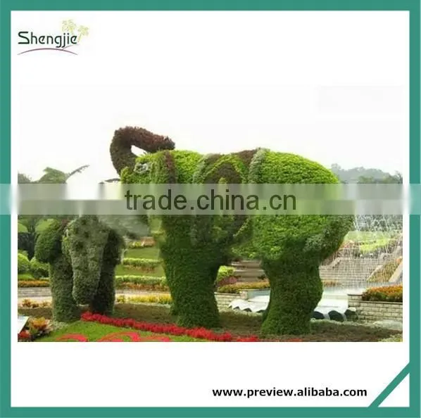 SJ100904 Custom make topiary bear animals grass sculpture plant