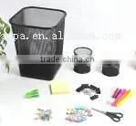 Factory Wholesale Fancy Metal Mesh Office Desk Stationery Set