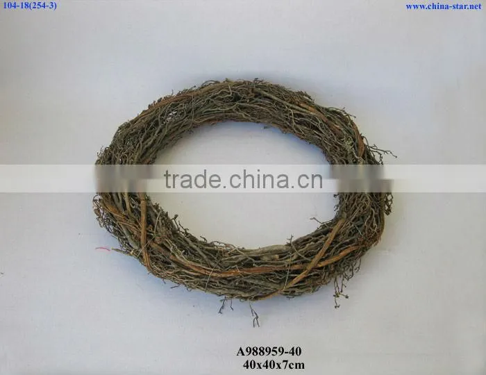 wreath with pinecones