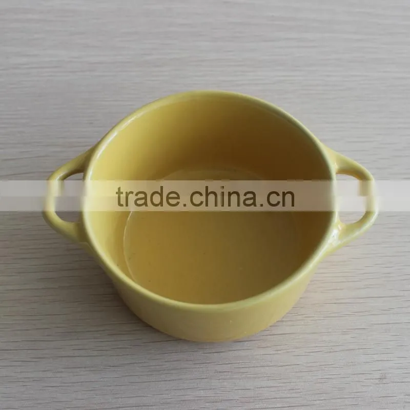 Set of 4 colorful dinnerware ceramic tapas serving set