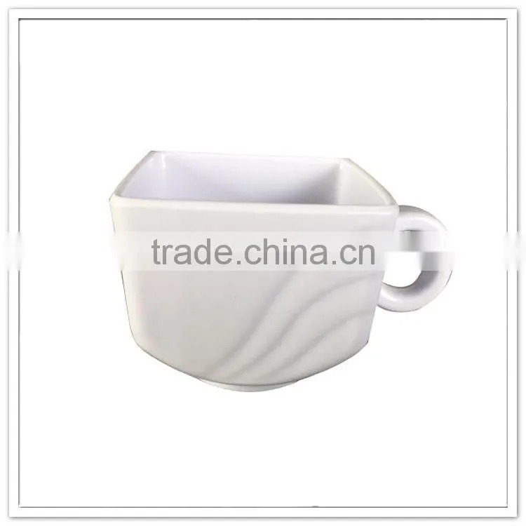 Houseware items cheap China drinkware melamine white plastic tea cups in bulk