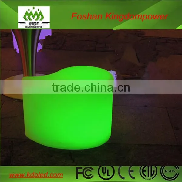 PE material outdoor lit furniture led seat