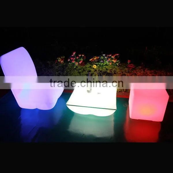 Modern fashion design Luxury L shape led bar sofa, led illuminated furniture