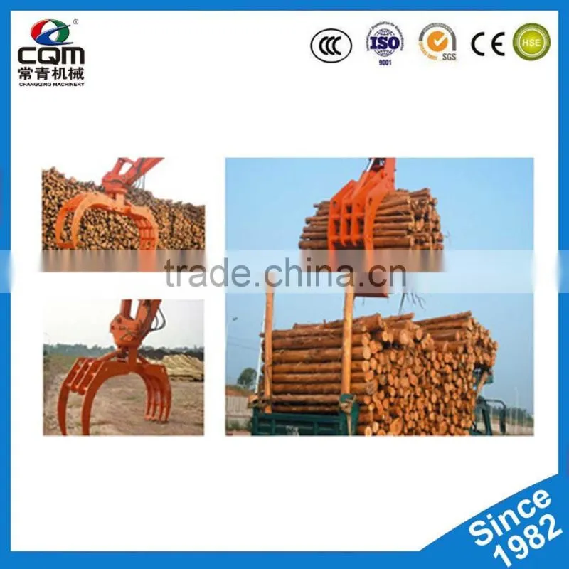Wooden excavator rotating grab/ Grapple Stone made in china