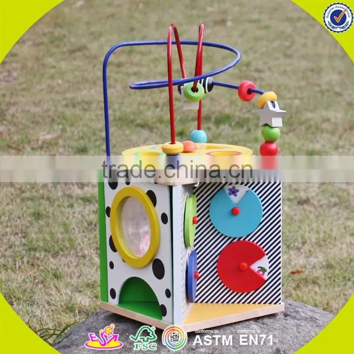2017 New design funny children wooden beads toy W11B090