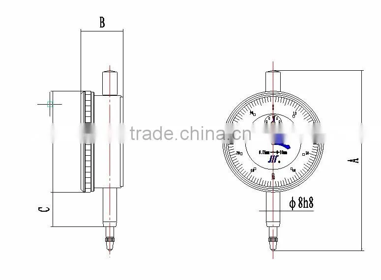 Highly Precise Large Range Dial Indicators Easy Reading