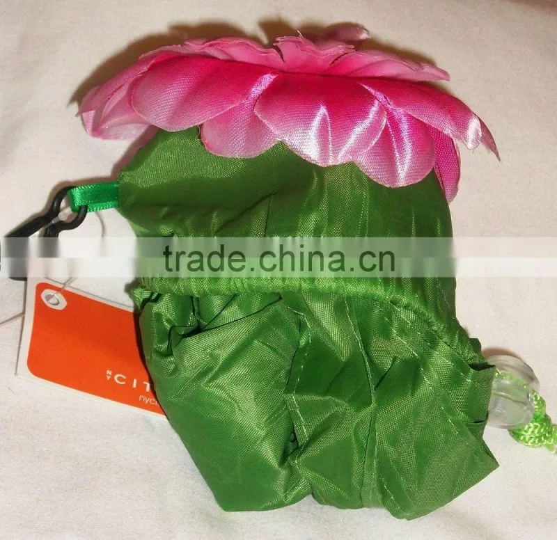 Pretty Orange Flower Shape Re-Usable ECO Foldable Shopping Bag