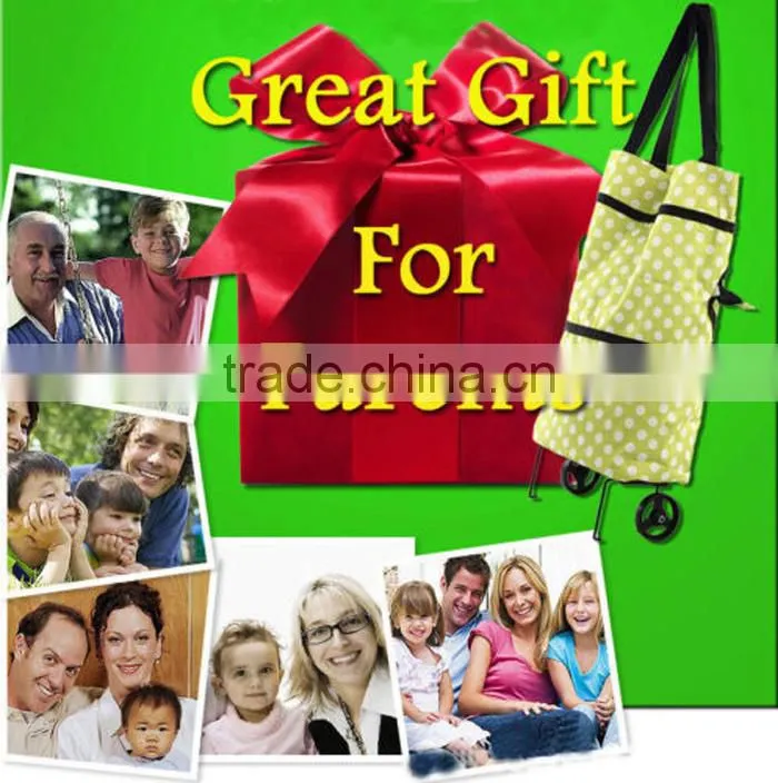 Large Size Folding Shopping Trolley On Wheel Luggage Bags Convenient