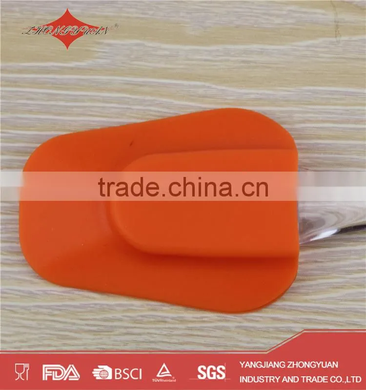 Eco-friendly big size head silicone spatula with translucent handle