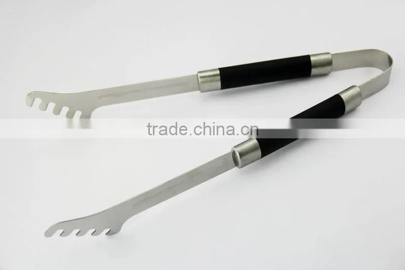 Outdoor living cooking ware Perfect nonslip TPR hand stainless steel 18inch grill accessories