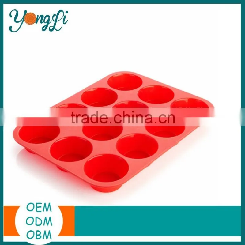 Moulds Cake Tools Type Non-Stick Silicone Cake Mold Rectangular 12 Cup Muffin Pan
