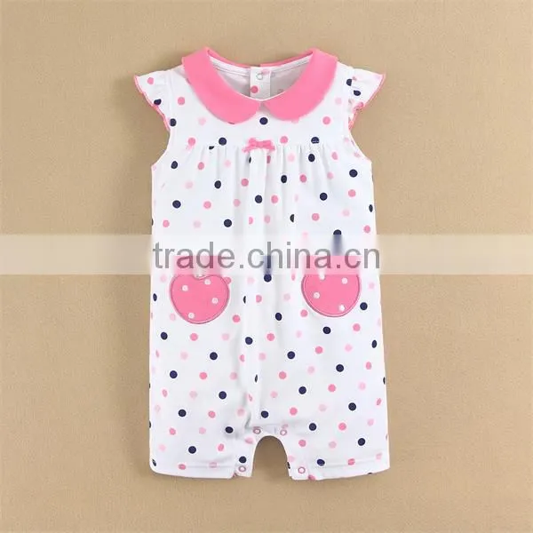2015 baby clothing baby animal romper sunsuit girl