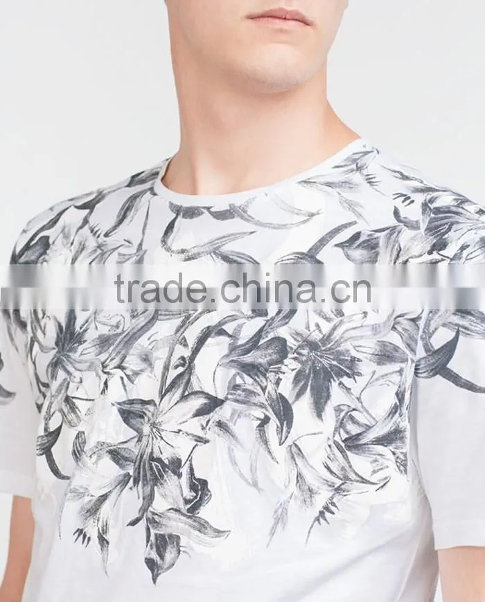 White Chinese style sublimation t shirt printed wholesale