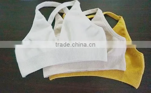 2016 women knitted seamless cashmere sport bra yoga bra on TV