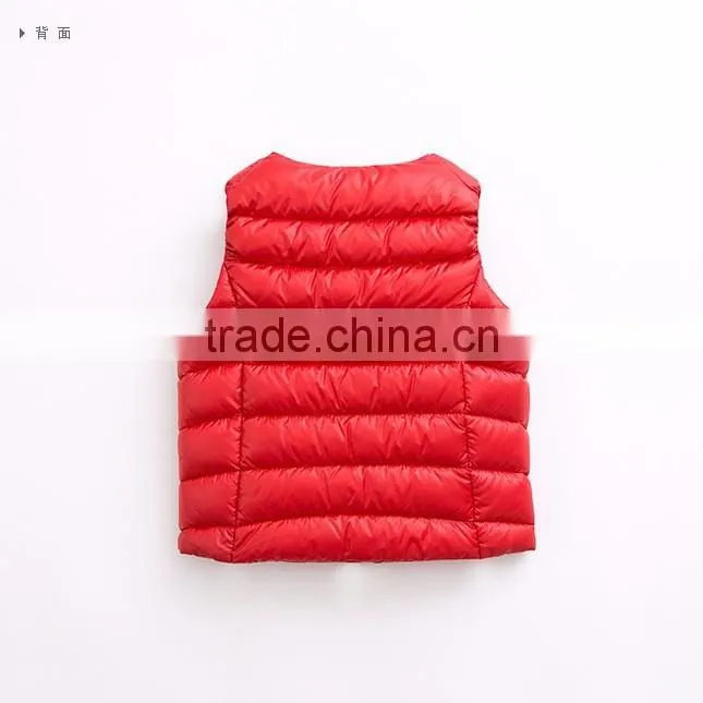 factory suppliers children's vests & custom fashion girls winter padded waistcoats
