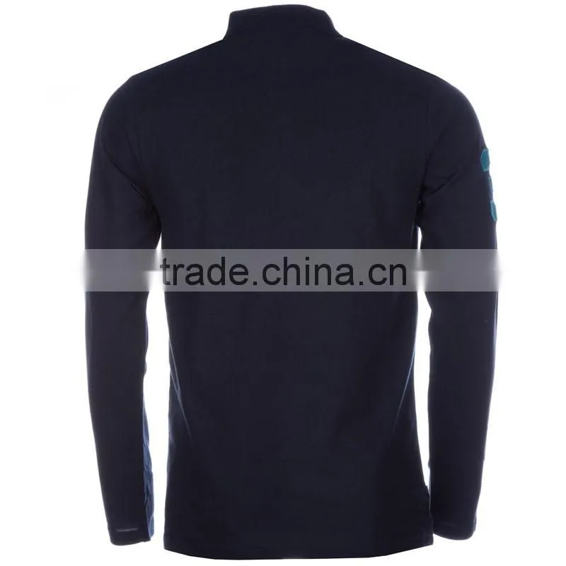 2017Fashion long sleeve 100%cotton mens polo shirt,casual shirts