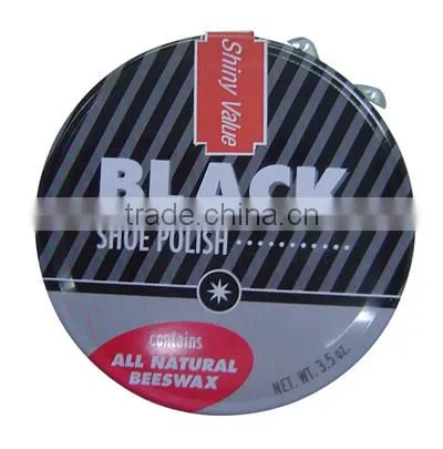 Update Black natural waxed shoe care cream in tin box