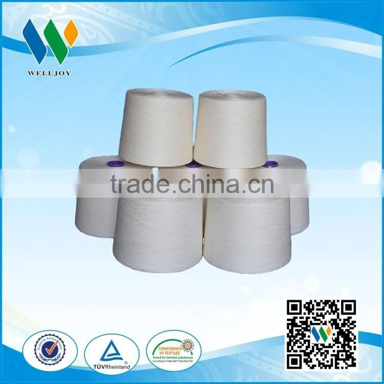 50S/3 small spool polyester sewing thread with raw white color