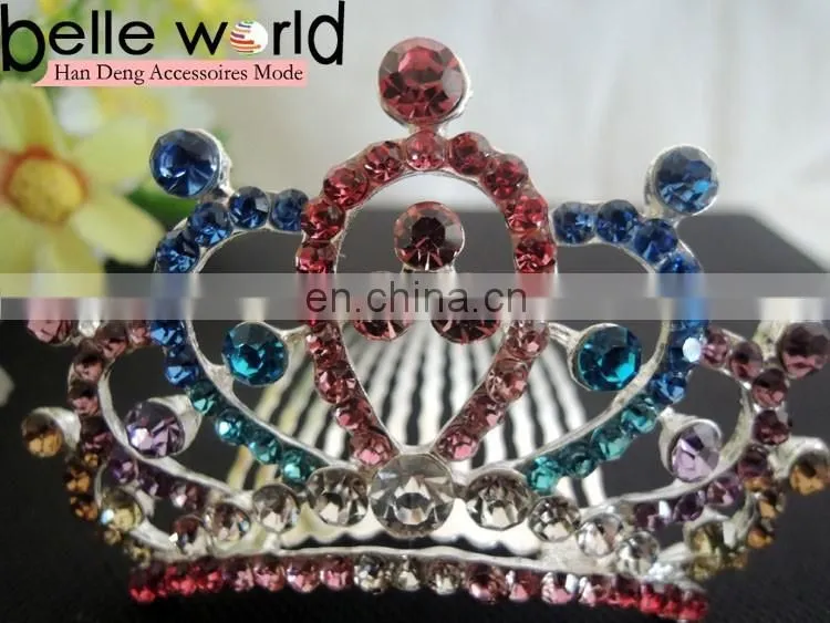 Fancy Rhinestone Tiara Wedding Hair Comb Clip