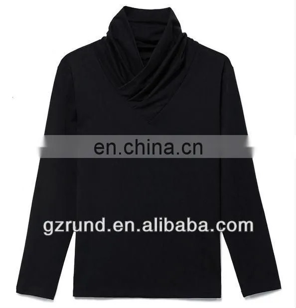 2014 new latest mens t shirts/ long-sleeved turtleneck t-shirt men t-shirt/high fashion mens clothing italian shirts with high