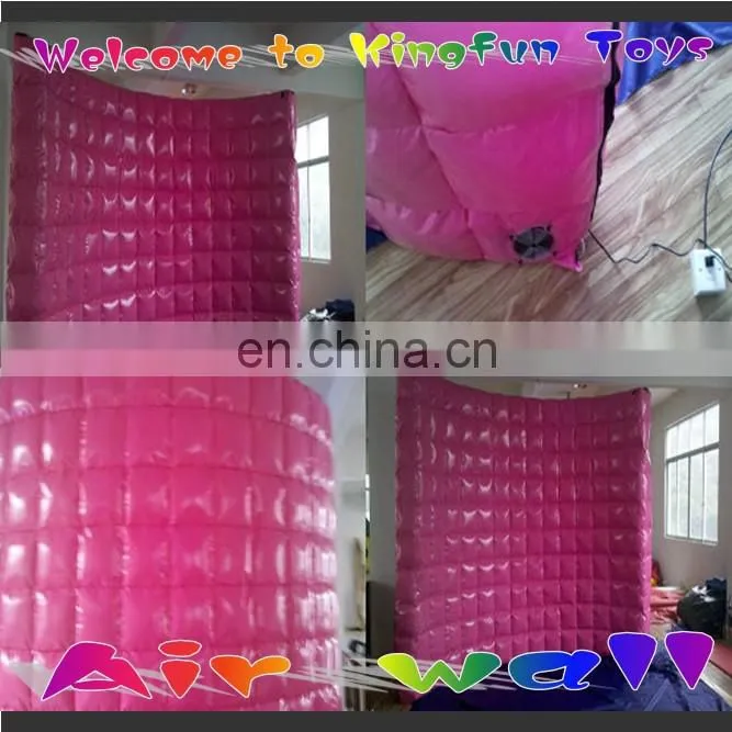 White inflatable divider wall