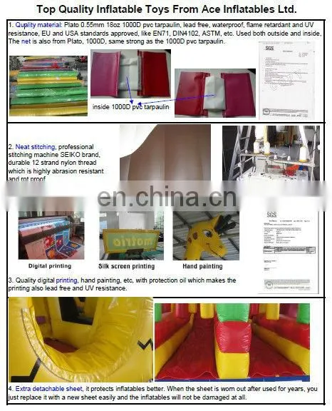 2013 new design tiger jungle theme inflatable combo games