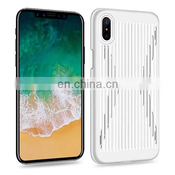 Storm Series Steel Disc PC Back Cover Case for iPhone X - White