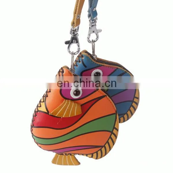MCP-0005 Cute Animal clownfish genuine leather Coin Purse