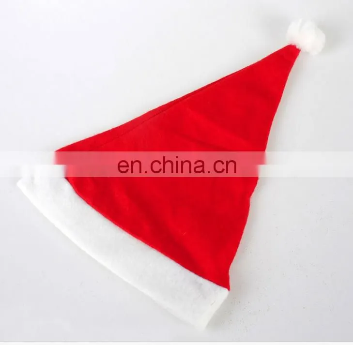 Beautiful Red Plush Christmas Hat/Plush Santa Hat/Plush Christmas Decoration