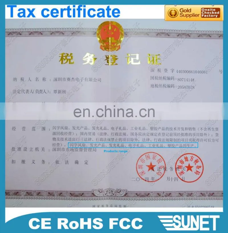 SUNJET Best Selling Item 2018 New Product Portable Flashing Table Fan Parts
