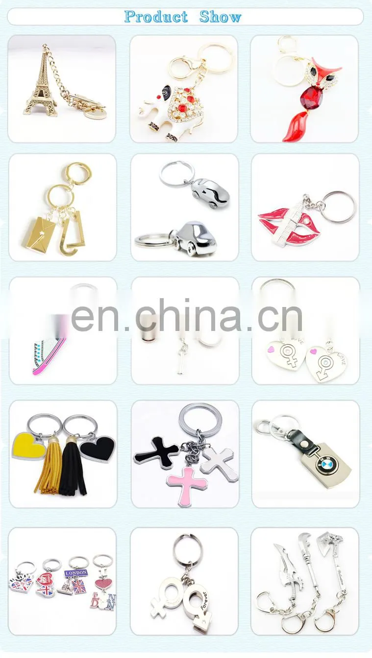 2017 New Custom key chain with leather