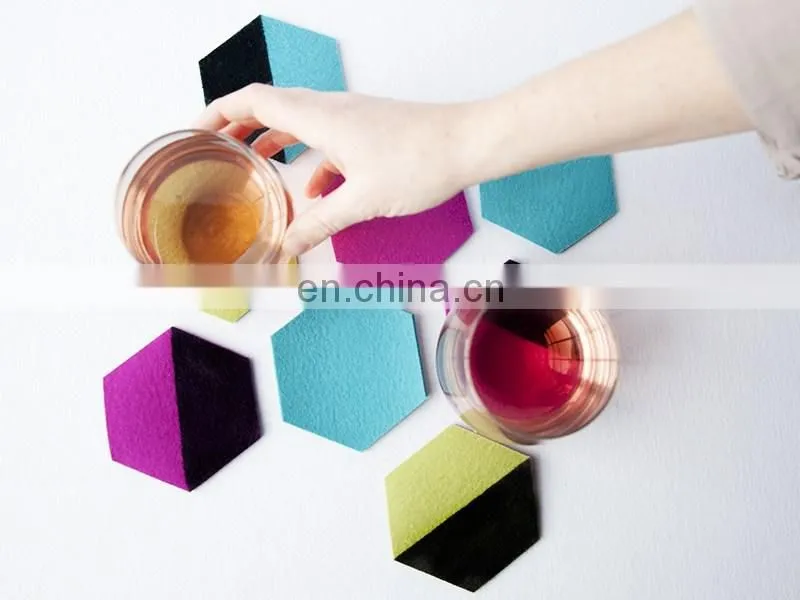 Amazon hot selling customized size felt table dinner mat Wool Felt Placemat