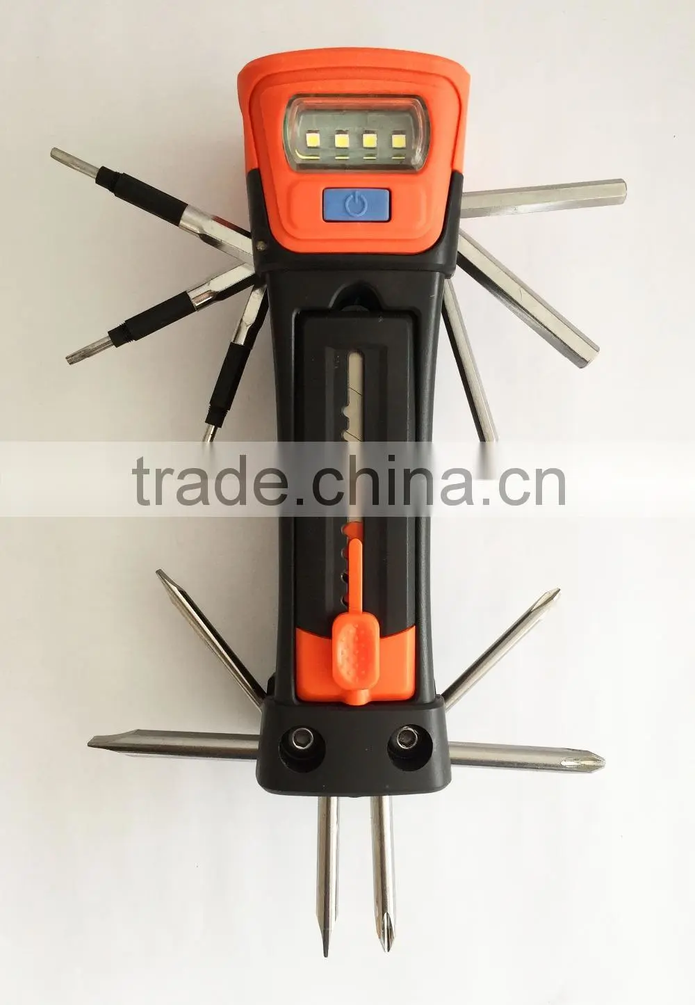Portable emergency multi function tool flashlight