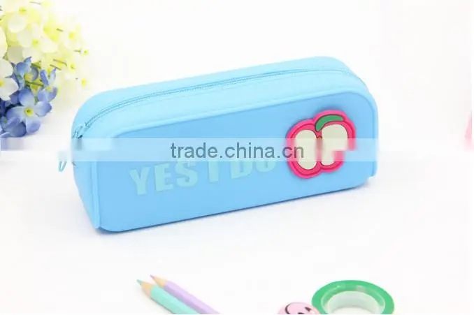 2016 Chinese wholesale cheap silicone pencil case, new product silicone rubber pencil case