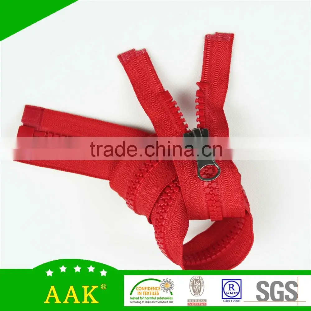5#Delrin open end multi-color zipper