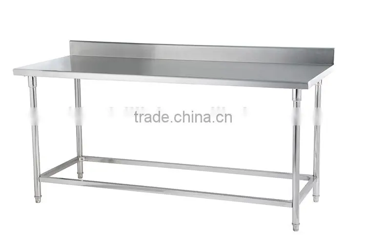 Hot sale Stainlesss Steel Kitchen Work Table with Backsplash