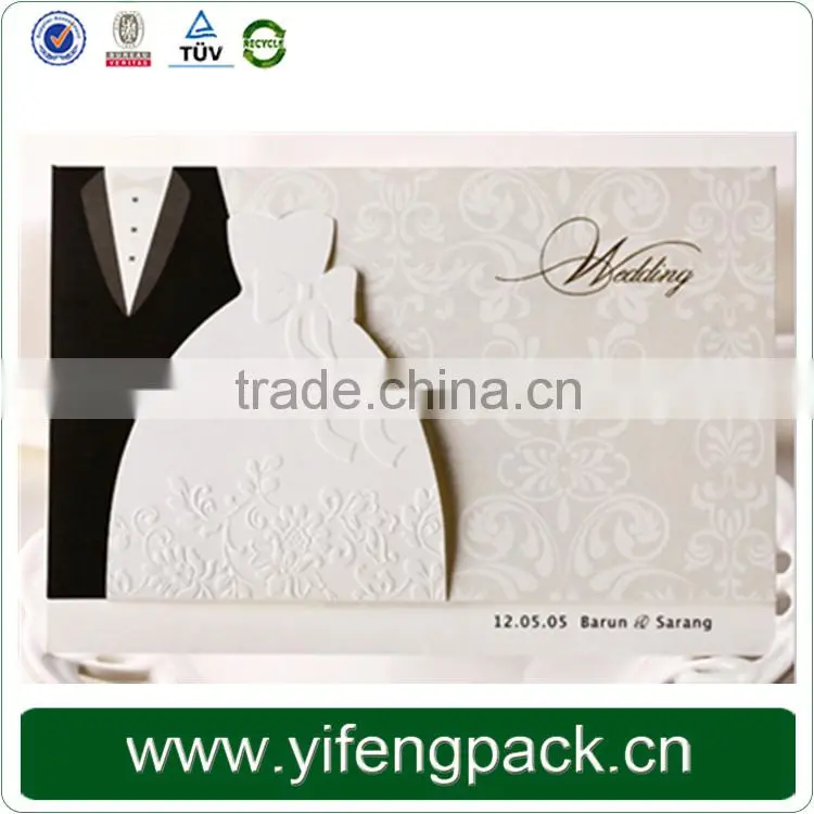 Fast delivery unique handmade chinese wedding invitation card