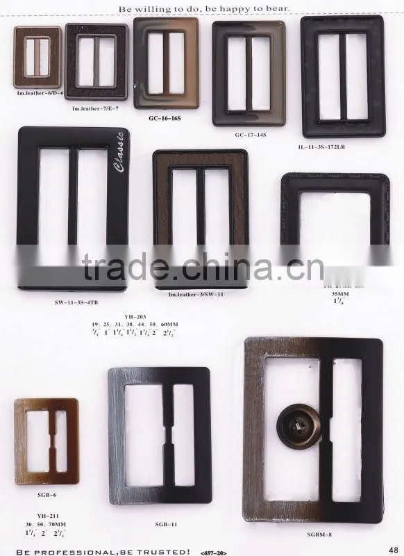 buckles for belts with imitation leather effect for lady's clothing