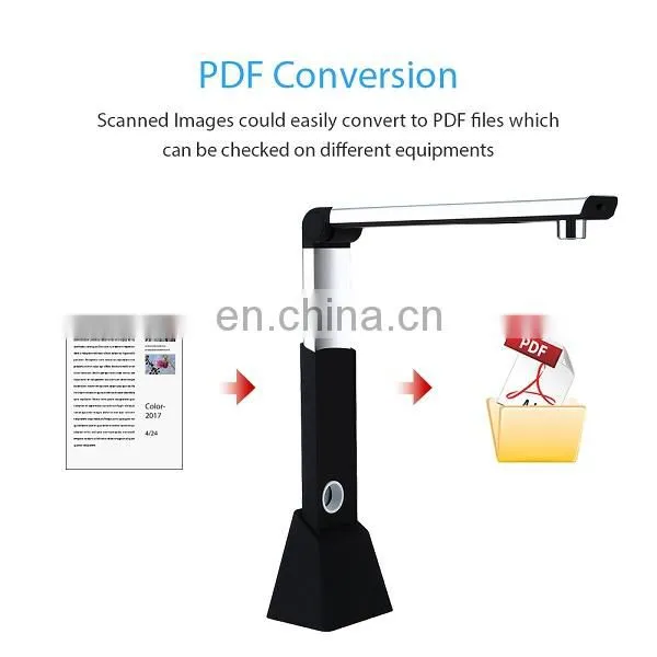 H1000 A3 A4 A5 10Mega 3672x2856 Document Book Photo ID Video Scanner with FHD Camera