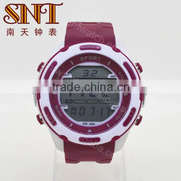 Waterproof 3ATM sport watch with EL back light