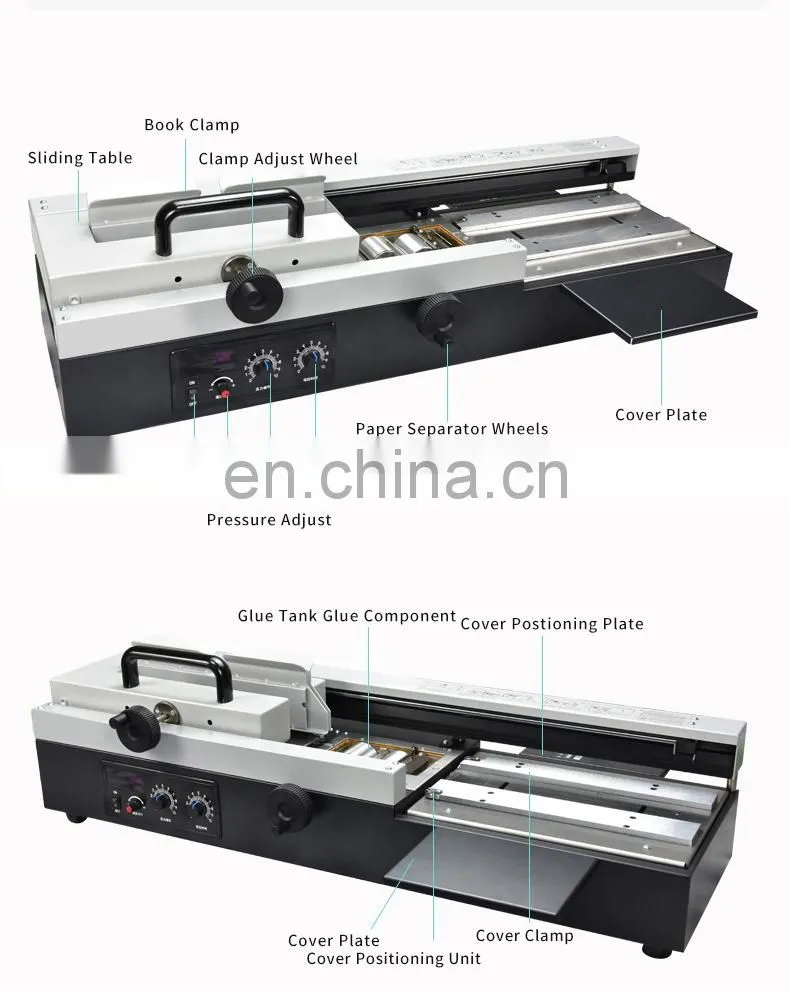 SBM-50S wire binding machine 200 books/hour 2022 binding still machine with glue on the side