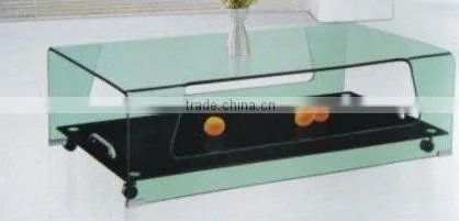CE Approved Modern Vertical Curve Tempered painting Glass For Furniture coffee table